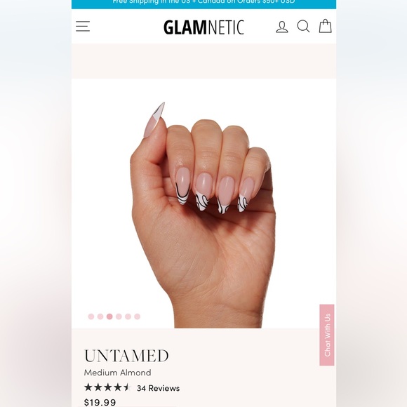 Glamnetic ‘Untamed’ Press-on Nails - Medium Almond - Picture 2 of 7